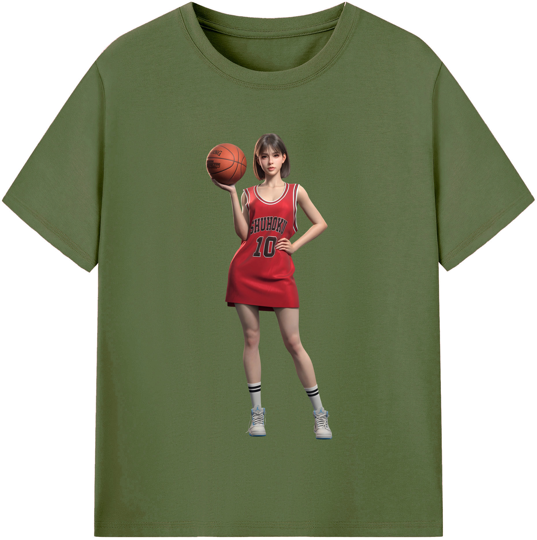 SLAM DUNK／スラムダンク 綿100％半袖Tシャツ（フロントプリント）